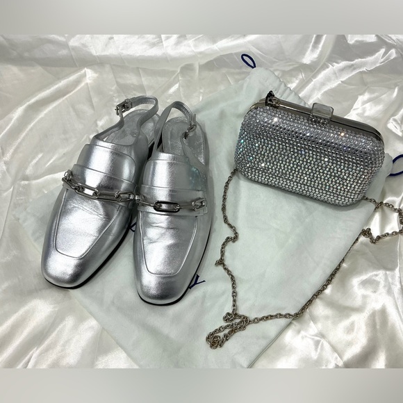 DRESSY BURBERRY sling back loafers🔥🔥 - Picture 3 of 16